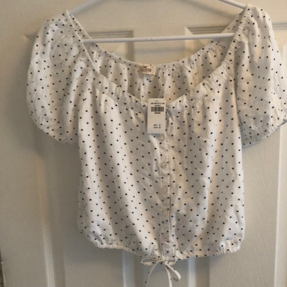 Hollister polka dot crop top